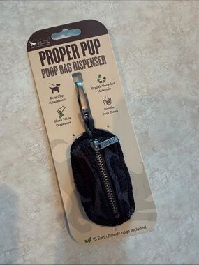 P.L.A.Y. Proper Pup Poop Bag Dispenser -Color Black Giraffe/Sangria
